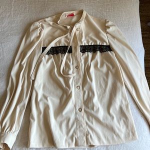 Vintage western blouse with sequin horse patch